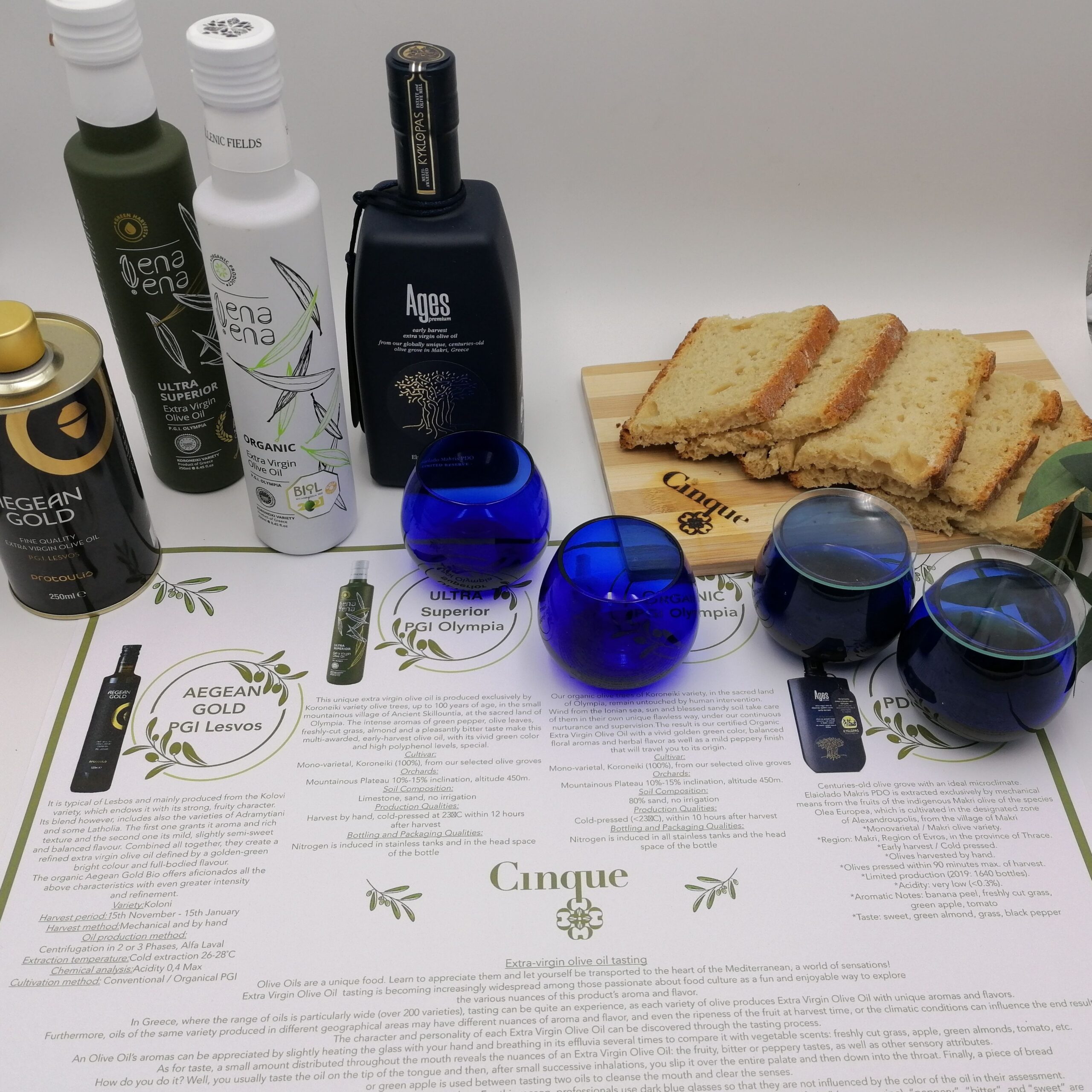 Private Greek Extra Virgin Olive Oil Tasting