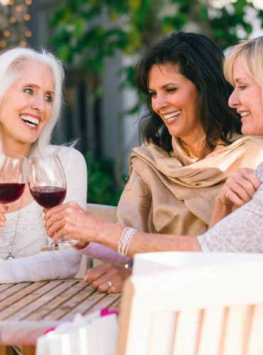 Guests enjoying private wine moment at Casa Cinque