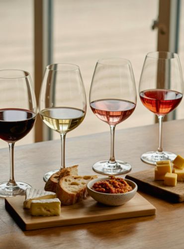 Private Greek wine tasting setup with wines and pairings in Athens